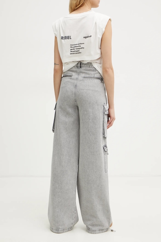 Odzież Patrizia Pepe jeansy 8P0704.D096 szary