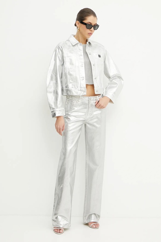 Armani Exchange jeansi XW000056.AF10836 argintiu SS25