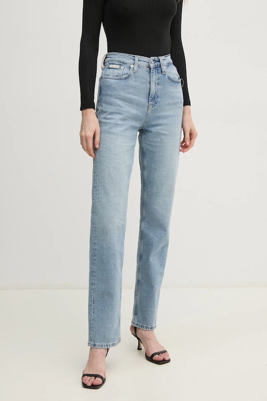 Дънки Calvin Klein Jeans Planet friendly син J20J224501