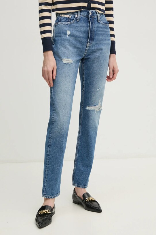 Rifle Calvin Klein Jeans Planet friendly modrá J20J224506