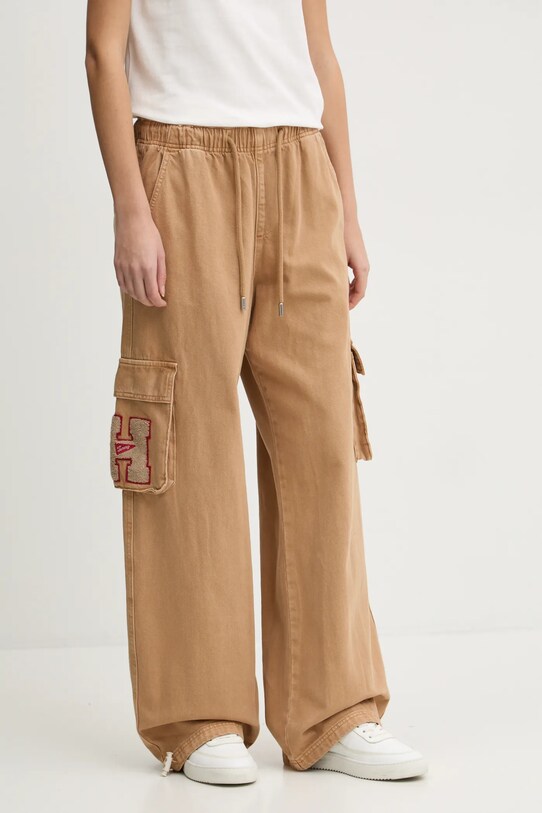 Tommy Jeans pantaloni bumbac maro DW0DW20531