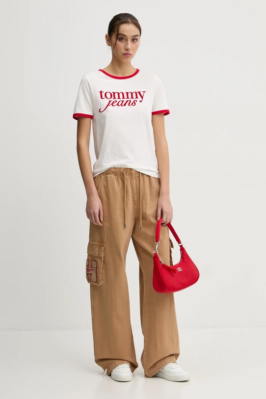 Tommy Jeans pantaloni DW0DW20531 maro SS25