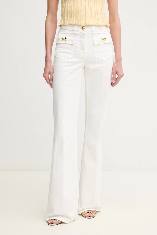 Elisabetta Franchi jeans alb PJ93N51E2