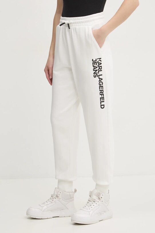 Karl Lagerfeld Jeans melegítőnadrág nyomtatásos fehér A1W10058