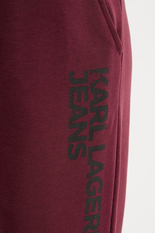 Karl Lagerfeld Jeans spodnie dresowe bordowy A1W10058