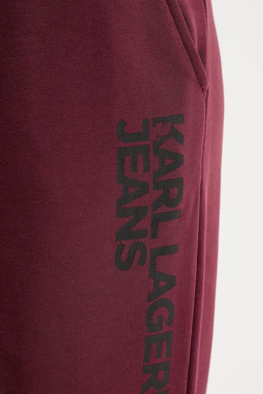 Karl Lagerfeld Jeans spodnie dresowe bordowy A1W10058