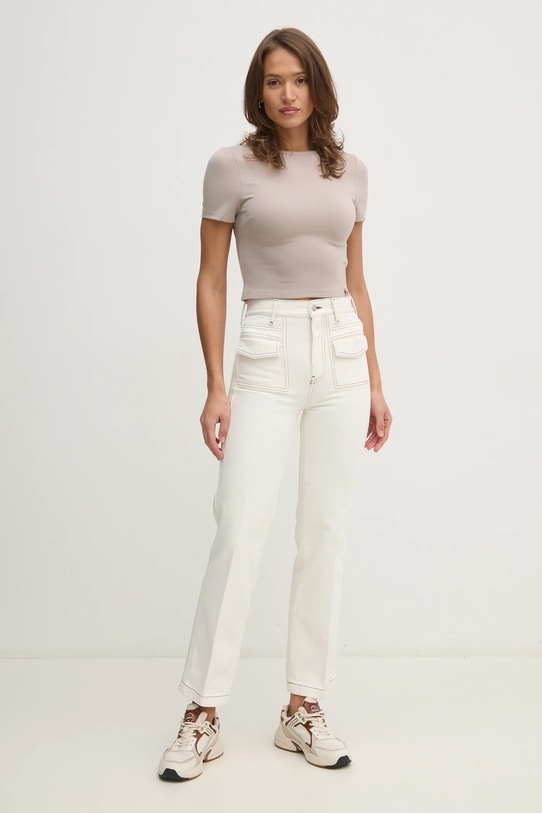 Džíny Tommy Hilfiger WW0WW43718 béžová SS25