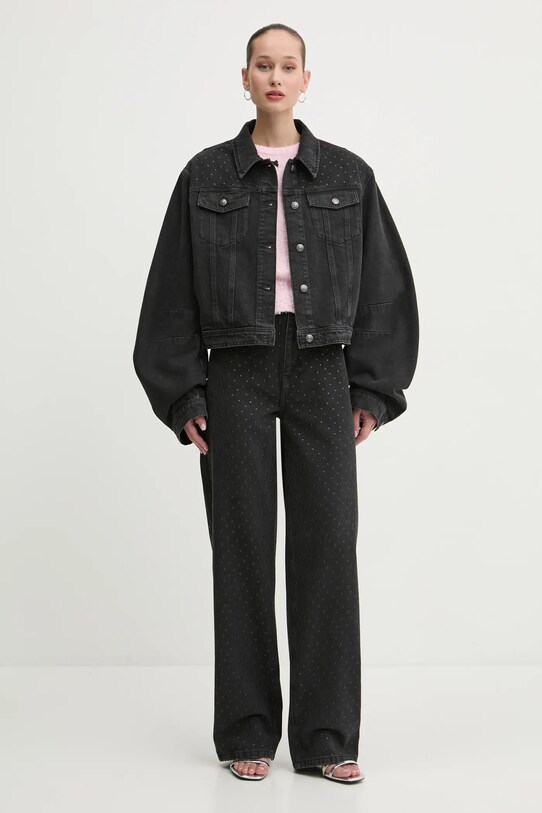 Rotate jeansy 1136062998 czarny SS25
