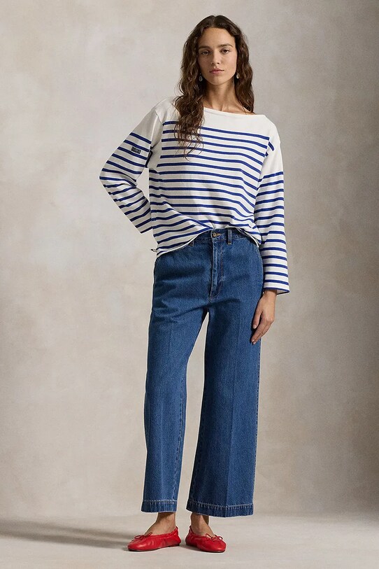 Хлопковые джинсы Polo Ralph Lauren голубой 211959033