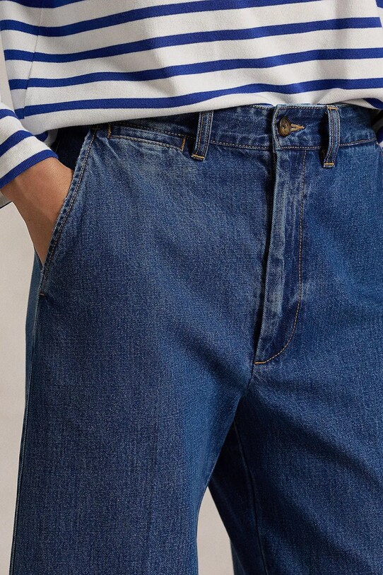 Хлопковые джинсы Polo Ralph Lauren голубой 211959033