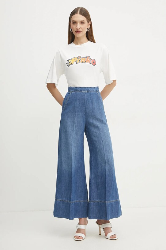 Дънки с лен Pinko 104823.A2GQ син SS25