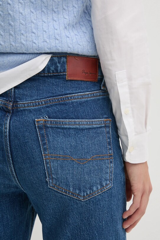 Pepe Jeans jeansy TAPERED JEANS HW VIOLET niebieski PL204591EE3