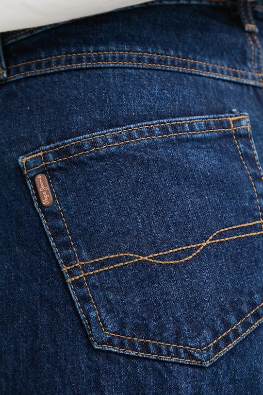 Pepe Jeans jeansy bawełniane FLARE HW WILLA granatowy PL204734EF1