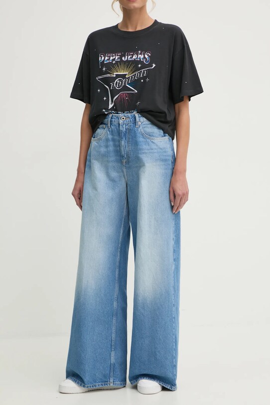 Pepe Jeans jeansy WIDE LEG JEANS UHW JAIMY Planet friendly niebieski PL204740MS7