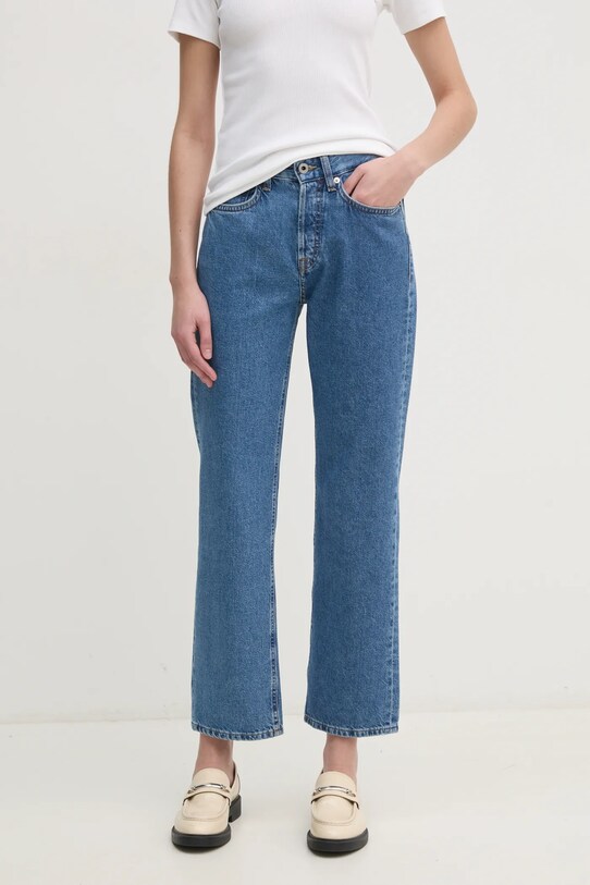 Pepe Jeans jeansy STRAIGHT JEANS HW ROBYN niebieski PL204901IB7