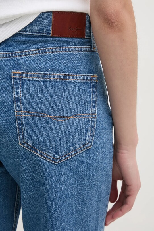 Pepe Jeans jeansy STRAIGHT JEANS HW ROBYN niebieski PL204901IB7