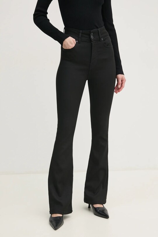 Pepe Jeans jeansi FLARE CONTOUR UHW negru PL204905XM7