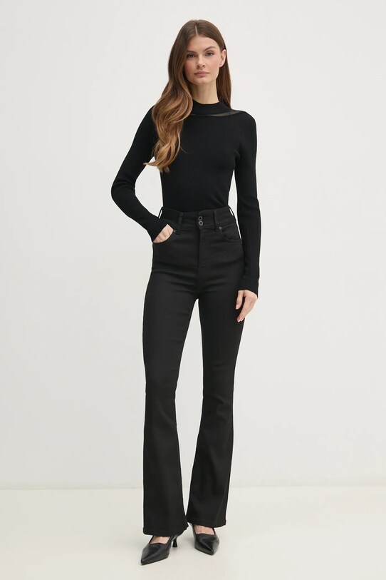 Pepe Jeans jeansi FLARE CONTOUR UHW PL204905XM7 negru SS25