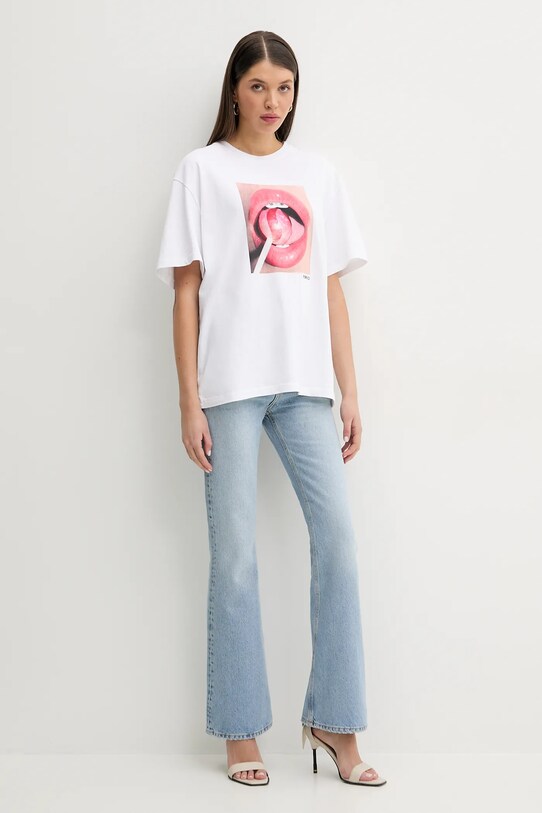 Rifle Fiorucci Faded Heart Pocket Flared Jeans U02SPDJE075DN01DN01 modrá SS25