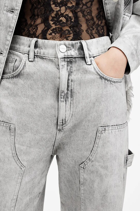 Oblečenie Bavlnené rifle AllSaints MIA W056EB sivá
