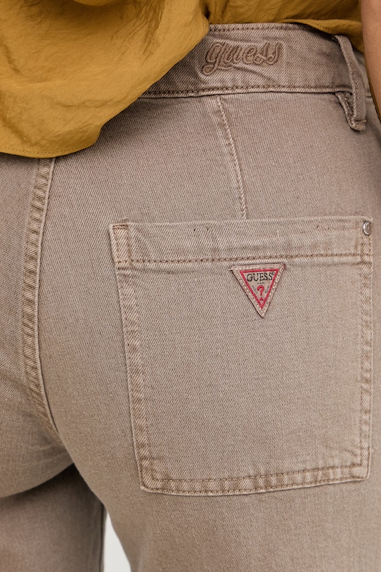 Guess jeansy wide leg damskie ZOYA brązowy W5RA1L.WFXVA