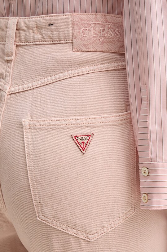 Guess jeansy BELLFLOWER pomarańczowy W5RA82.WFD53