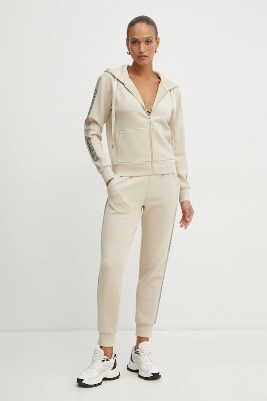Guess pantaloni de trening VICTOIRE W5RB00.KBYE2 bej SS25