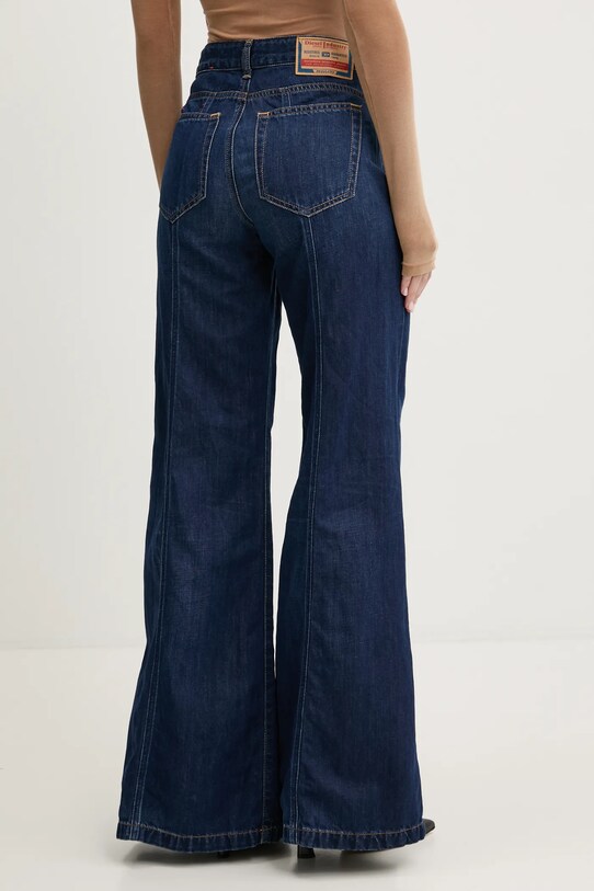 Oblečení Džíny s příměsí lnu Diesel D-AKII L.32 TROUSERS A12808.068RA námořnická modř