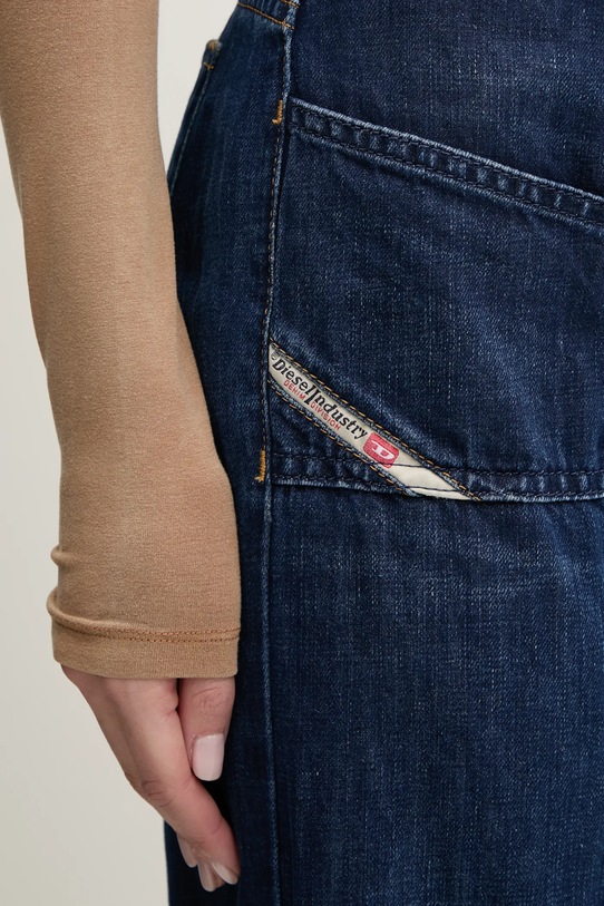 Traperice s dodatkom lana Diesel D-AKII L.32 TROUSERS A12808.068RA mornarsko plava