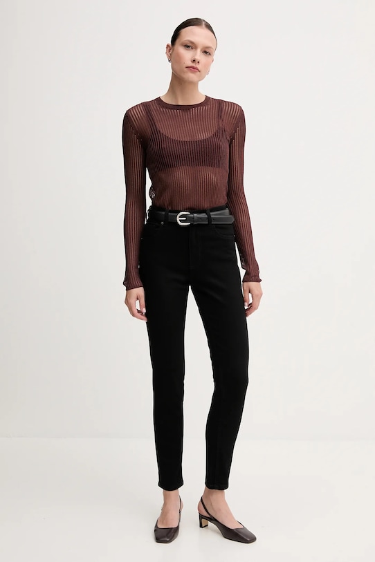 Sisley jeansy 47KZLE044 czarny SS25