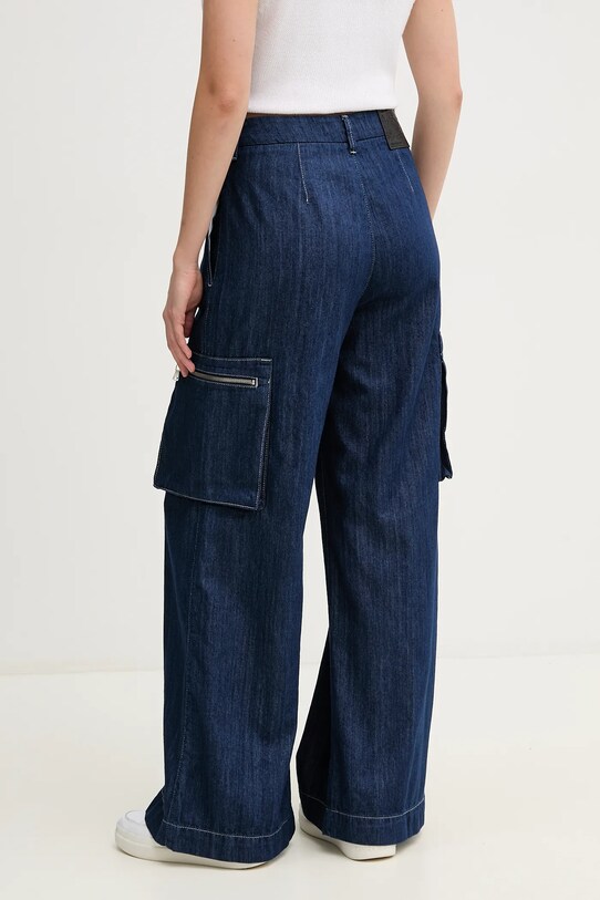 Odzież Sisley jeansy bawełniane 43GELF06K granatowy