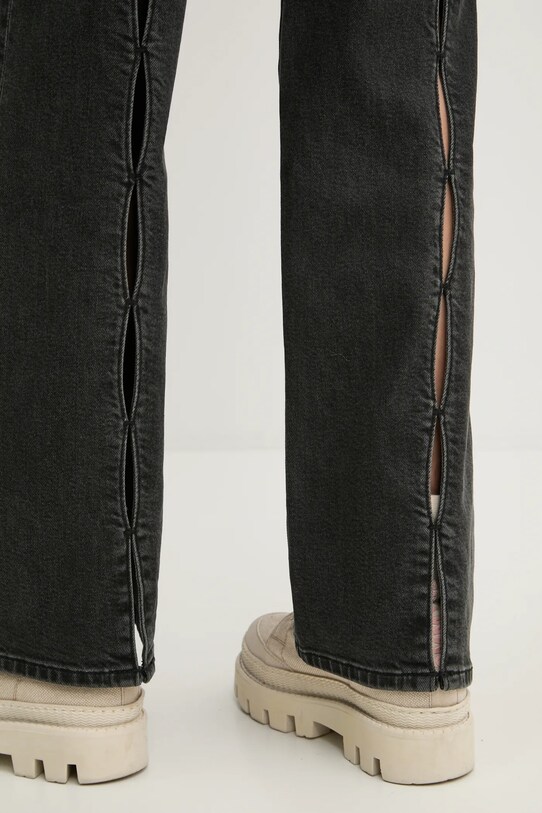 PURPLE BRAND jeansi SLIM STRAIGHT BACK CUT OUT negru D1003.SCBL224