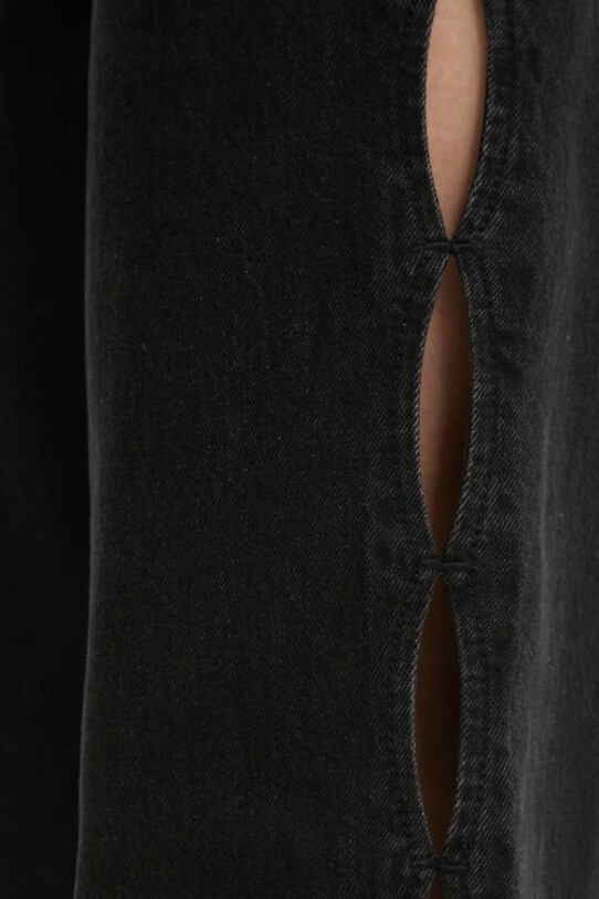 PURPLE BRAND jeans WIDE SIDE CUT OUT D2001.WCBL224 negru