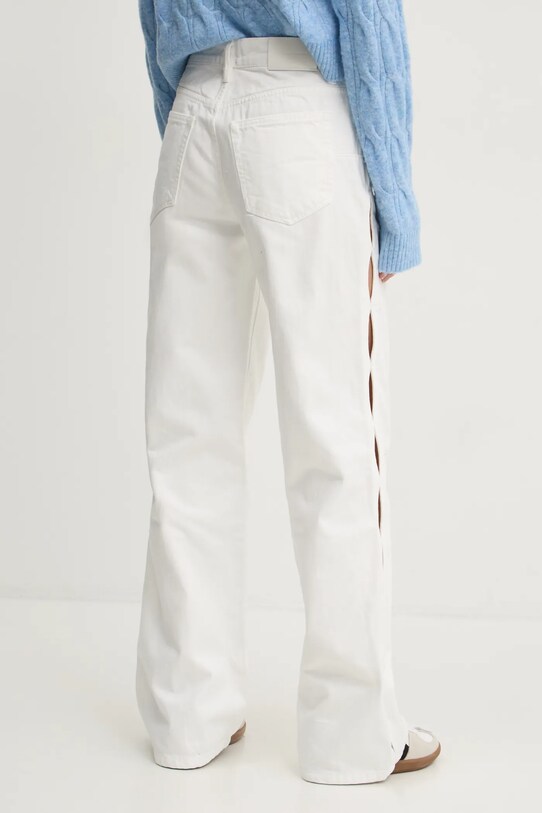 Одяг Джинси PURPLE BRAND WIDE SIDE CUT OUT D2001.WCWH224 білий