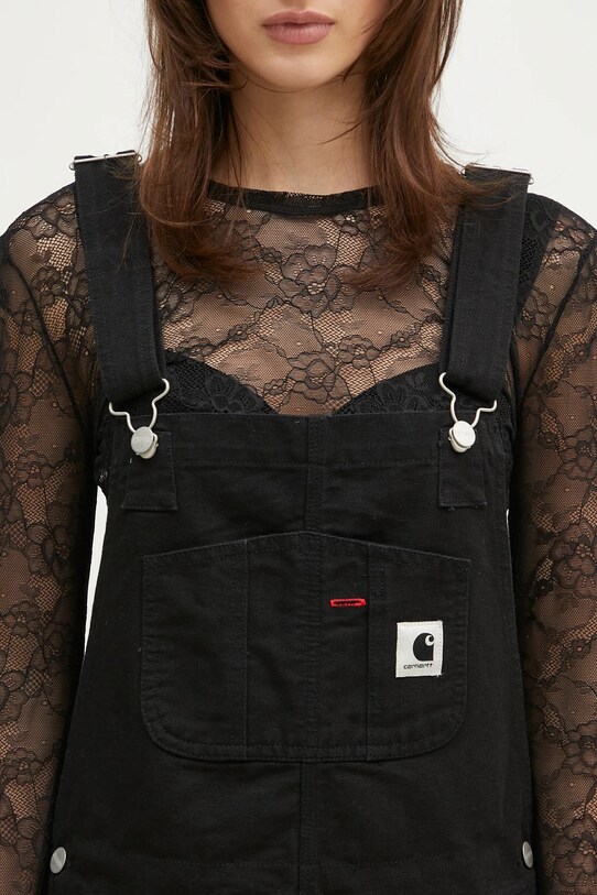 Дънков гащеризон Carhartt WIP Bib Overall Straight черен I034322.8902