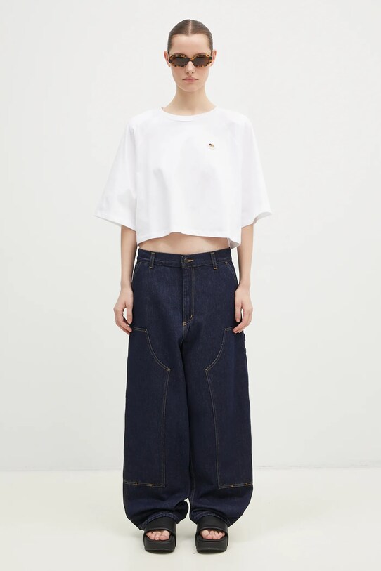 Rifle Carhartt WIP Brandon Double Knee Pant I034635.102 modrá