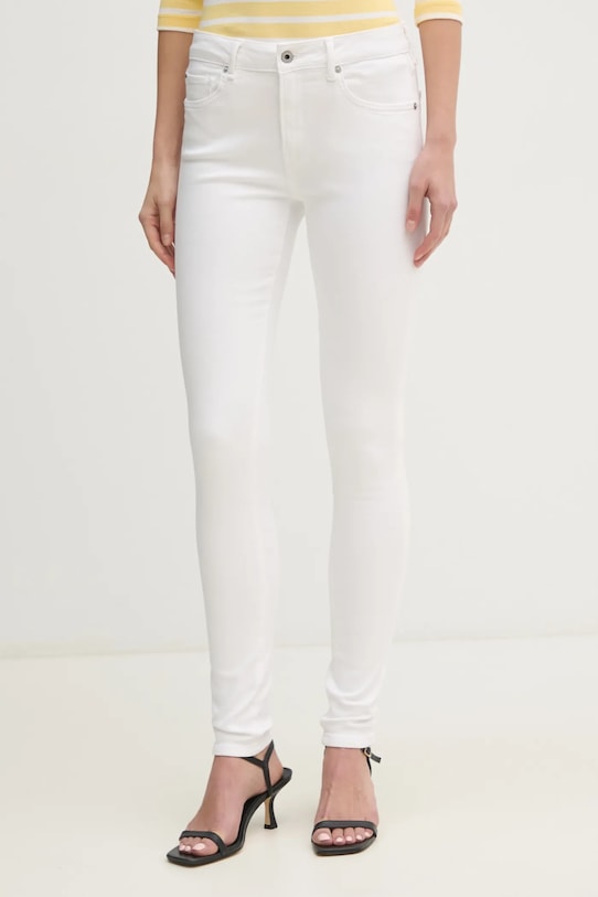 Kavbojke Pepe Jeans SKINNY JEANS MW REGENT Srednji bela PL204728TC7