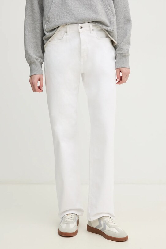 Džíny Pepe Jeans STRAIGHT JEANS HW ROBYN bílá PL204901TC5