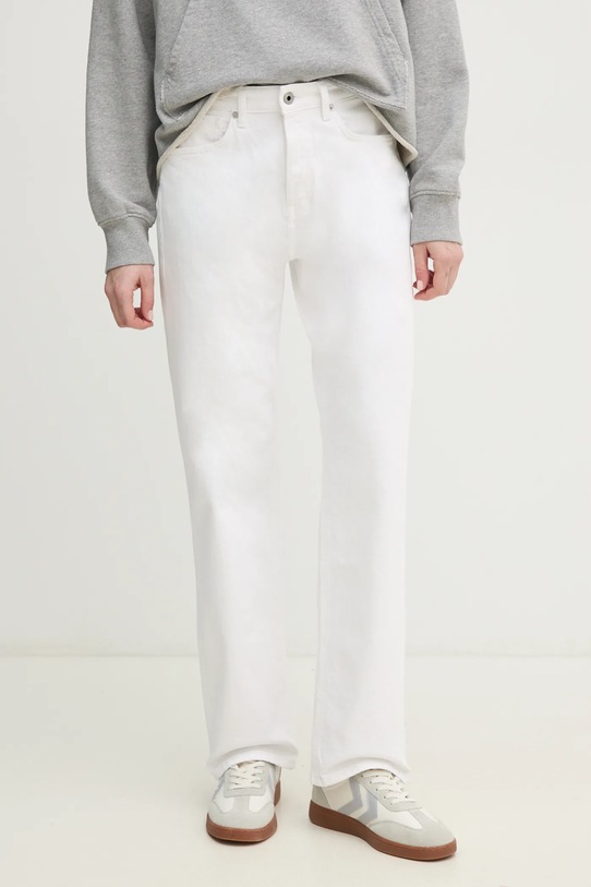 Kavbojke Pepe Jeans STRAIGHT JEANS HW ROBYN bela PL204901TC5