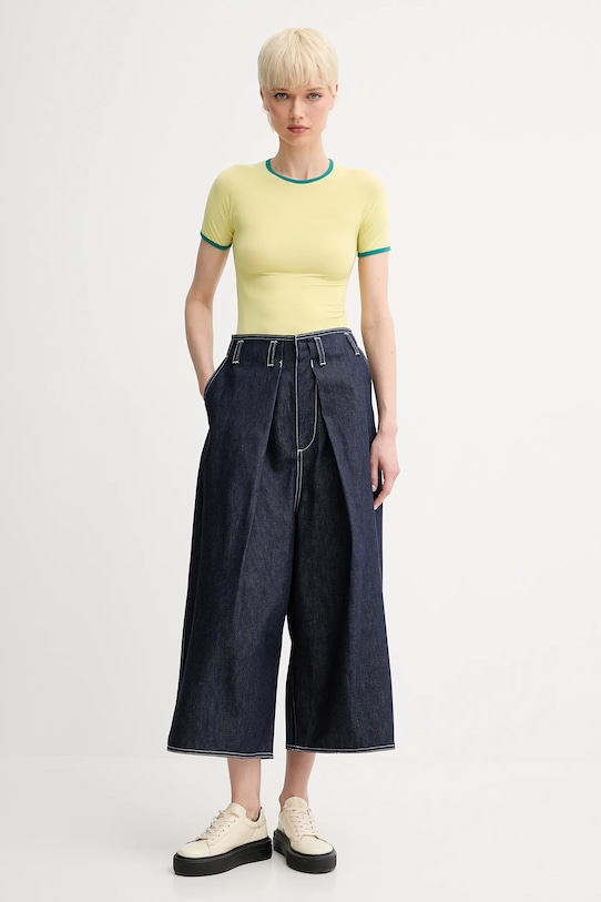 Jeans kratke hlače Sunnei RTWXBOT025 mornarsko modra SS25