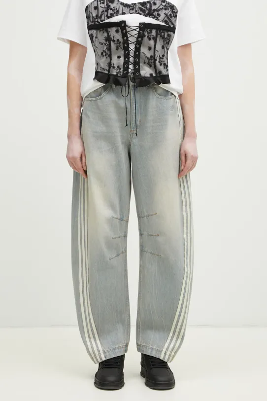 Памучни дънки adidas Originals DENIM BN PANT син JX9212