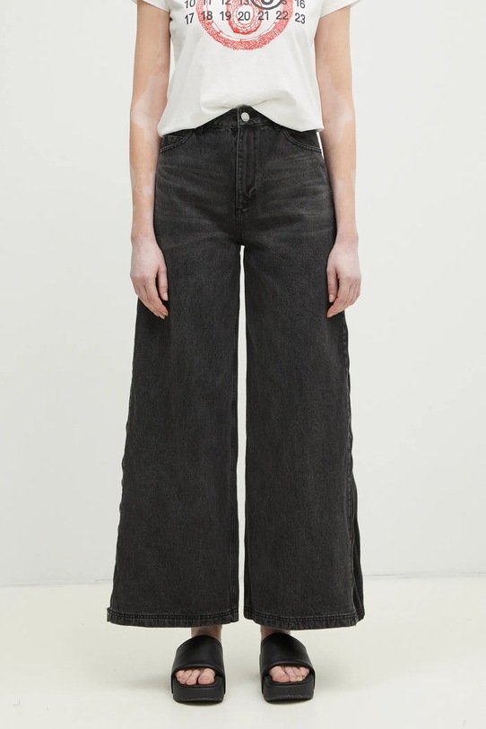 adidas Originals jeansy DENIM ZIP PANT czarny JX9211