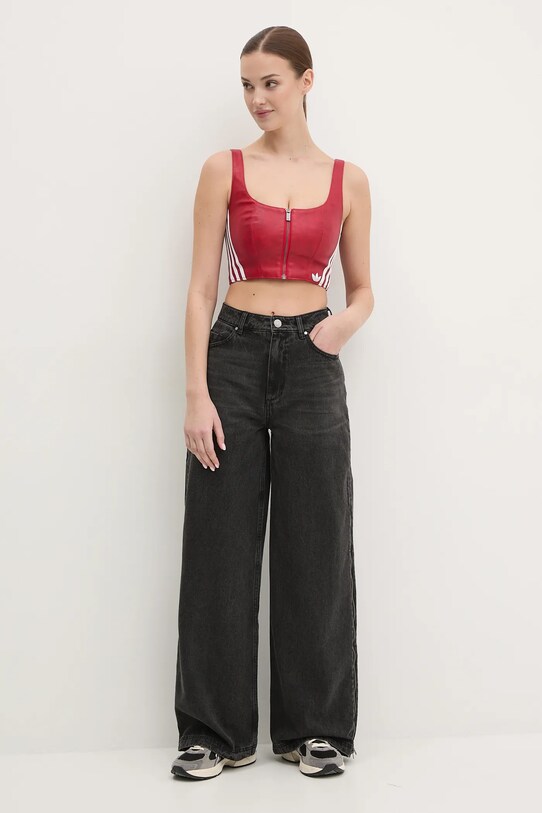 Kavbojke adidas Originals DENIM ZIP PANT JX9211 črna SS25