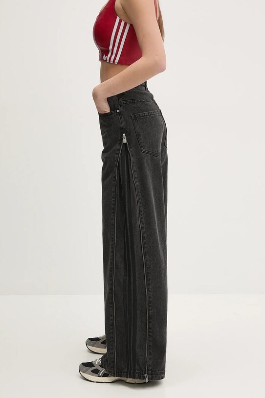 Kavbojke adidas Originals DENIM ZIP PANT črna JX9211