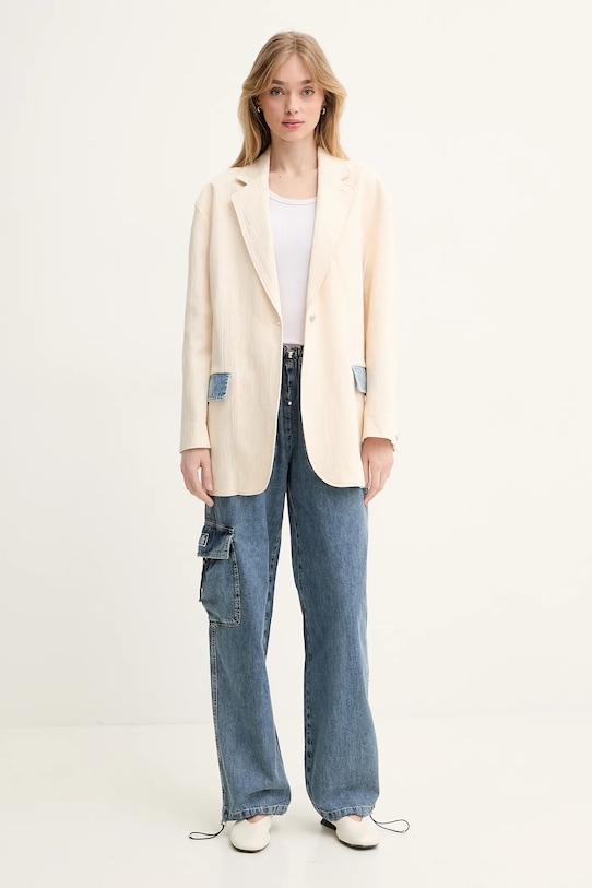 Moschino Jeans jeansy bawełniane 0320.3721 niebieski SS25