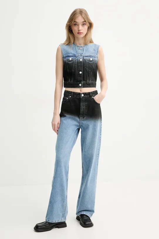 Памучни дънки Moschino Jeans 0309.3719 син SS25