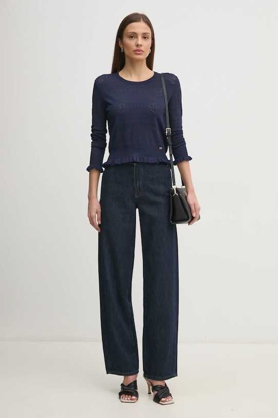 Kavbojke United Colors of Benetton 4SAWDF08B mornarsko modra SS25