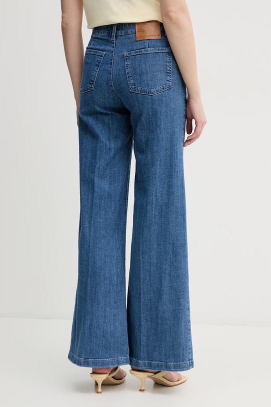Odzież United Colors of Benetton jeansy wide leg damskie 4TUT574X5 niebieski