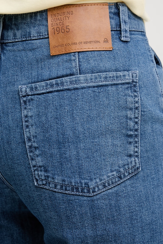 United Colors of Benetton jeansy wide leg damskie niebieski 4TUT574X5