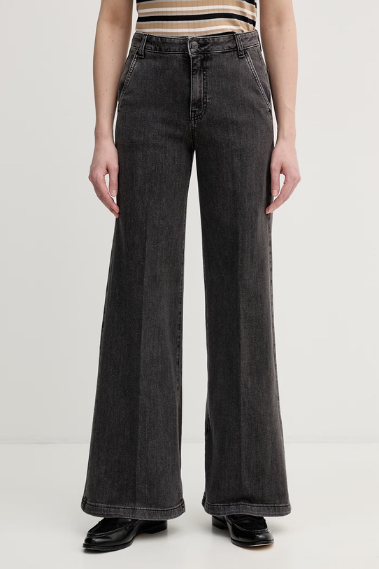 United Colors of Benetton jeansy wide leg damskie szary 4TUT574X5